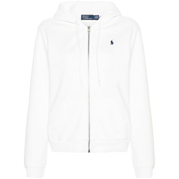 ラルフローレン レディース パーカー・スウェットシャツ アウター Polo pony zip-up hoodie White