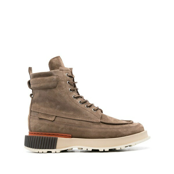 ブッテロ メンズ ブーツ シューズ Lace-up ankle boots Brown
