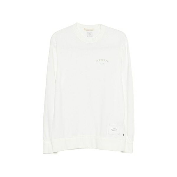 イレブンティ メンズ パーカー・スウェットシャツ アウター Logo-detail sweatshirt Neutrals｜asty