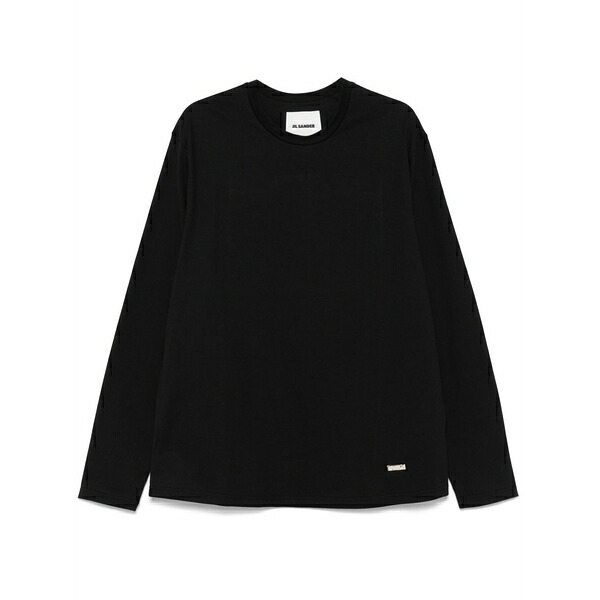ジル・サンダー メンズ Tシャツ トップス Logo-plaque t-shirt Blue｜asty 47,280円