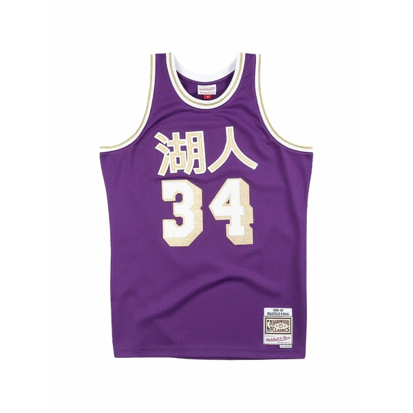 ミッチェル&ネス メンズ Tシャツ トップス Nba los angeles lakers shaquille o'neal 1996 chinese new year swingman jersey Purple｜asty