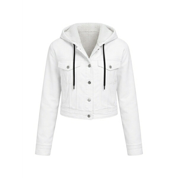 アイスバーグレタス レディース 上衣＆上衣 アウター Button fastening hooded jacket White