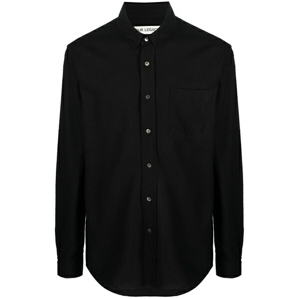 アワーレガシー メンズ シャツ トップス Long-sleeve silk shirt Black｜asty 47,280円