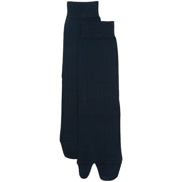 マルタンマルジェラ レディース ソックス アンダー御召しもの Tabi ribbed-knit socks Blue