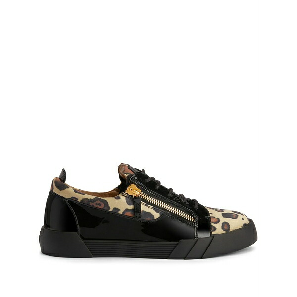 ジュゼッペザノッティ メンズ スニーカー シューズ Frankie leopard-print sneakers Neutrals