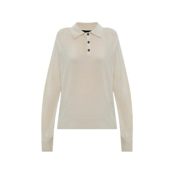 ディースクエアード レディース スポーツシャツ トップス Buttoned polo top Neutrals