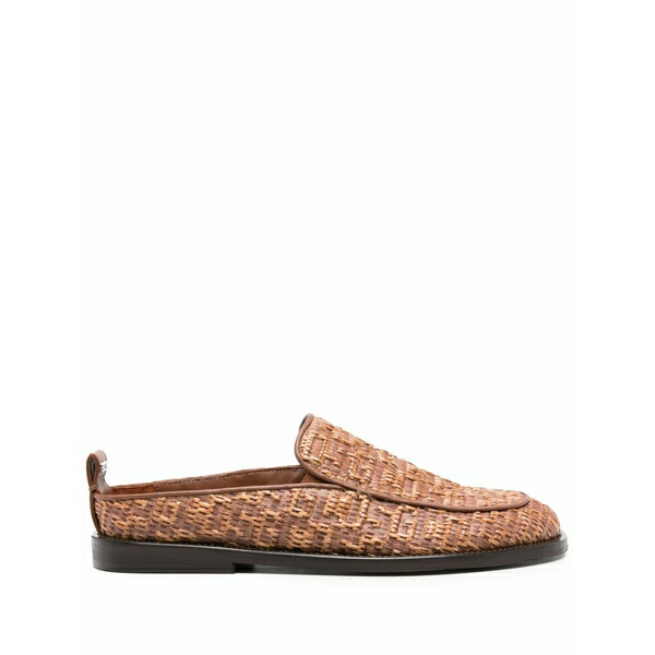 ジーシーディーエス メンズ サンダル シューズ Monogram-embossed raffia mules Brown