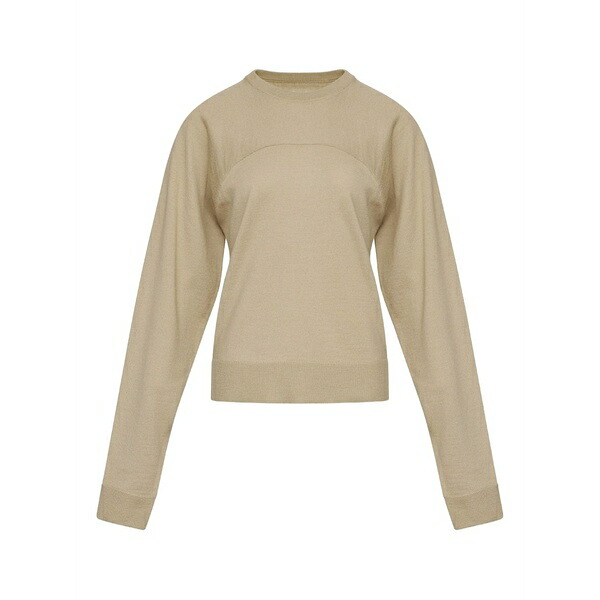 マルタンマルジェラ レディース 編み物\u0026スウェーター アウター Crew-neck long-sleeved top Brown
