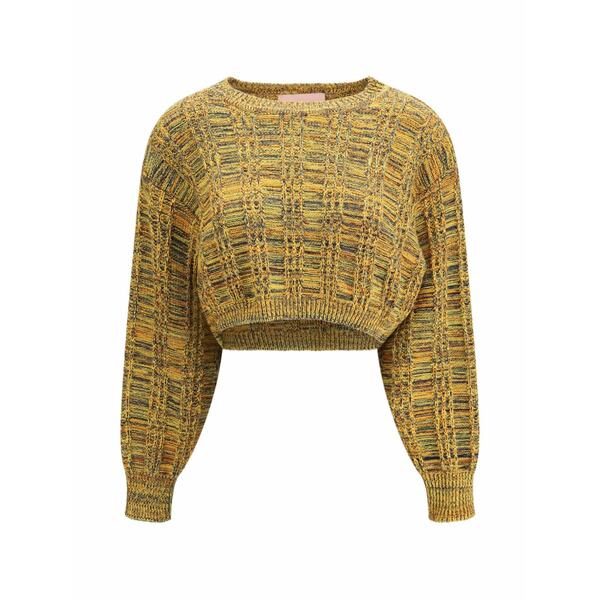 クリスティーナティ レディース 編み物\u0026スウェーター アウター Melania sweater Yellow