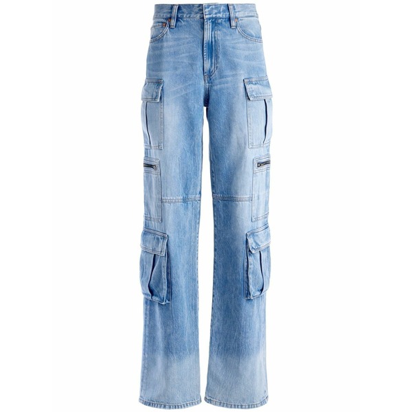 アリス アンド オリビア レディース デニムパンツ ボトムス Cay baggy denim cargo trousers Blue|asty