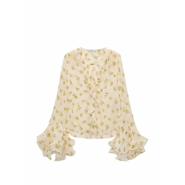 ドロシーシューマッハ レディース シャツ トップス Ruffled blouse Neutrals｜asty