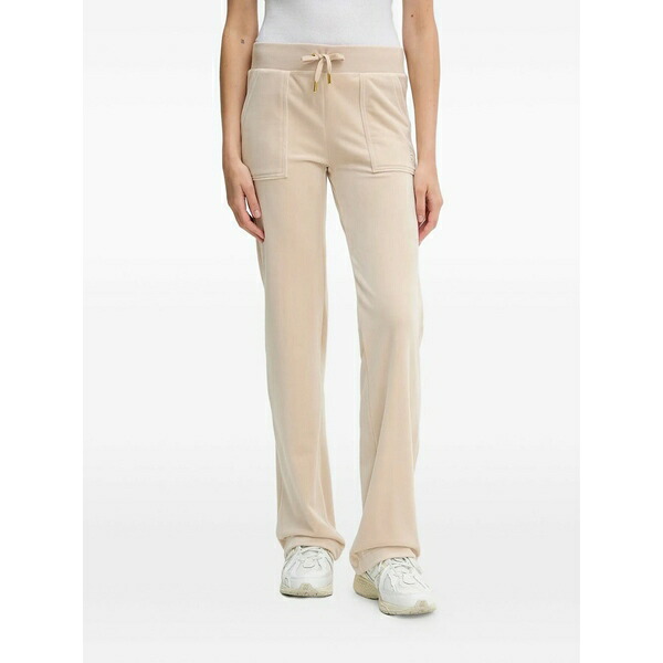 ジューシークチュール レディース カジュアルパンツ ボトムス Patch-pocket velour track pants Neutrals|asty