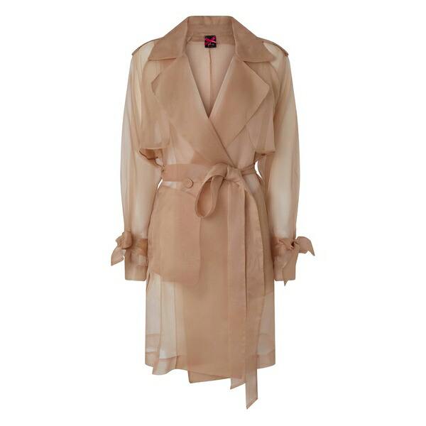 ピンコ レディース 厚地の外套 アウター Belted silk coat Neutrals