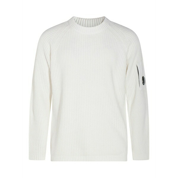 シーピーカンパニー メンズ ニット\u0026セーター アウター Logo-patch sweater White
