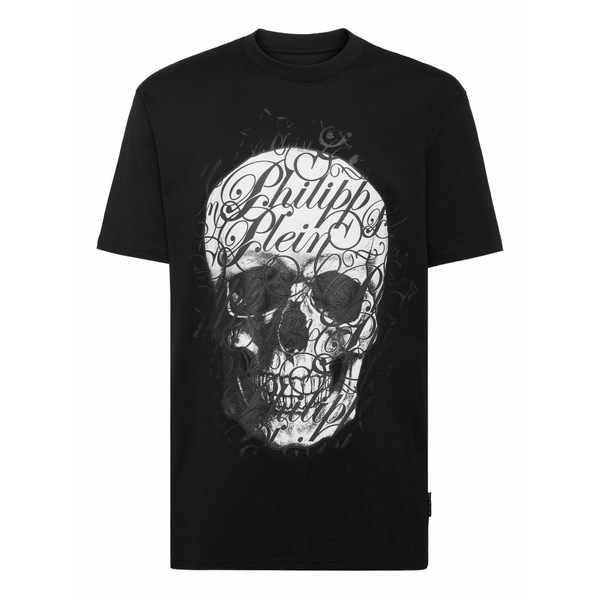 フィリップ飾り気の無い メンズ ティーシャツ トップス Coursive t-shirt  Black トップス-Tシャツ・カットソー