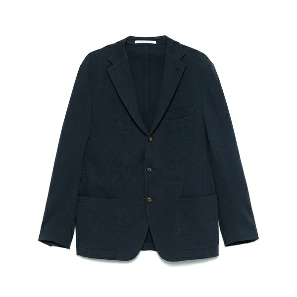 イレブンティ メンズ ジャケット＆ブルゾン アウター Waffle-knit blazer Blue｜asty