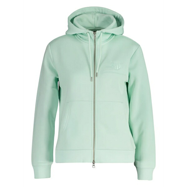 ガント レディース パーカー・スウェットシャツ アウター Zip-fastening hoodie Green