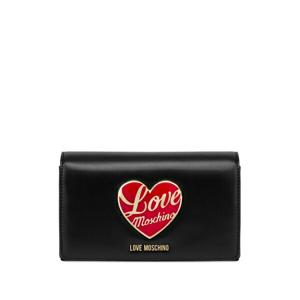 優しいこと モスキーノ レディース クラッチペダル御徒面子 御徒面子 Heart-appliqu茫漏 clutch bag Black
