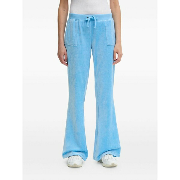 ジューシークチュール レディース カジュアルパンツ ボトムス Patch-pocket velour trousers Blue