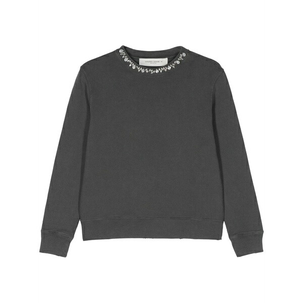 ゴールデングース レディース 編み物\u0026スウェーター アウター Crystal-embellished cotton sweatshirt Grey