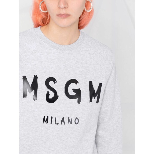 ② 新品未使用 ＭＳＧＭ スエット フーディ パーカー フード ロゴ 白