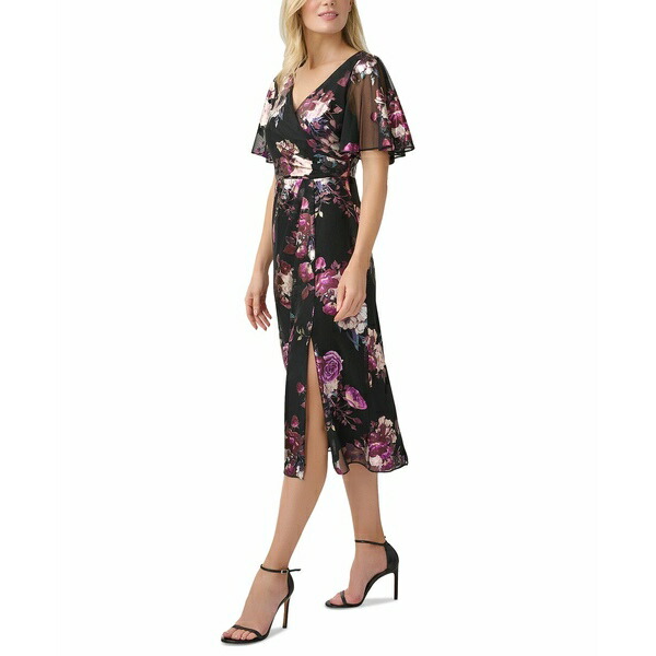 正規販売店】 アドリアナ パペル レディース ワンピース トップス Floral Beaded Party Dress Light Navy 