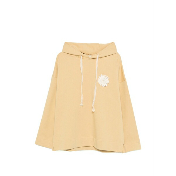 サンドロ メンズ パーカー・スウェットシャツ アウター Flower-patch hoodie Yellow|asty