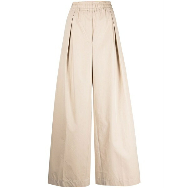 アスペジ レディース 心地好いズボン下 ボトムス Wide-leg flared trousers Neutrals