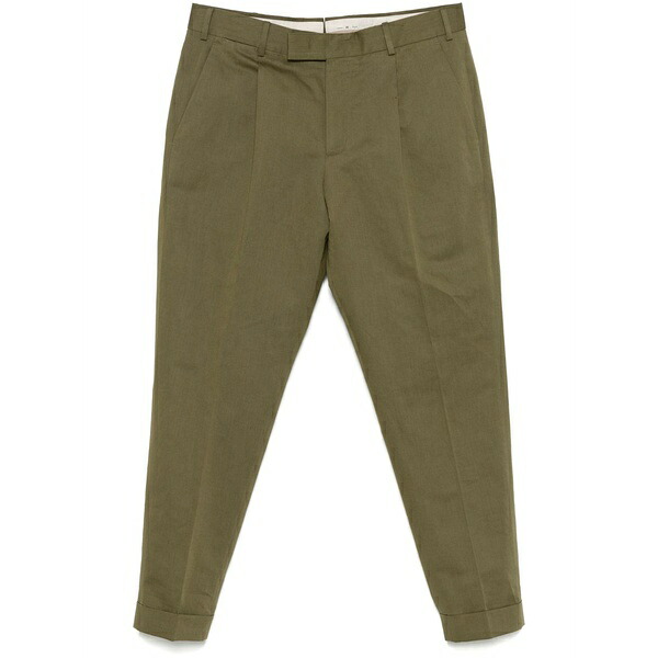 PTトリノ メンズ 心地好いズボン下 ボトムス Twill-weave trousers Green