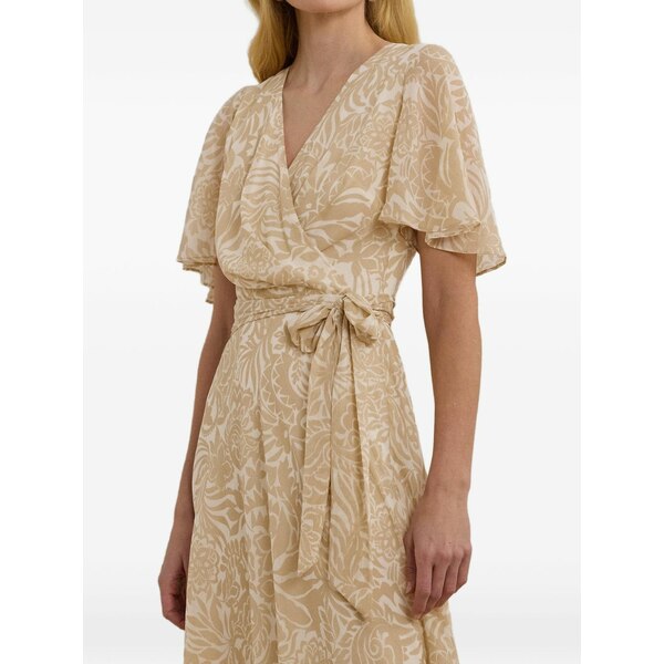 ラルフローレン レディース 衣装 トップス Floral-print wrap-style dress Neutrals