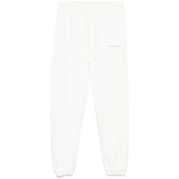 インノミネイト メンズ 心地好いズボン下 ボトムス Logo-print track pants White