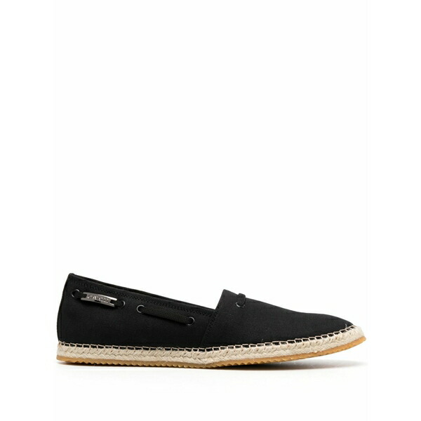 ロベルトカヴァリ メンズ サンダル シューズ Logo-plaque flat espadrilles  Black