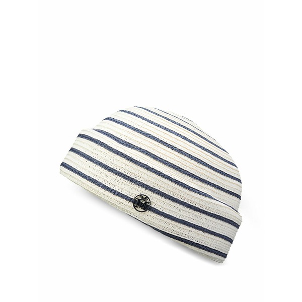 メゾンミッシェル  レディース かぶり笠 添え物 Ugo striped hat White