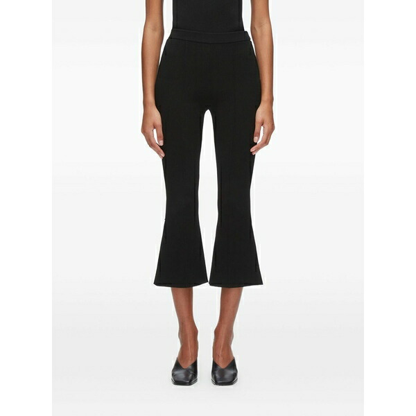 スリーワンフィリップリム レディース カジュアルパンツ ボトムス Ribbed flared trousers Black|asty