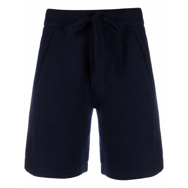 パロッシュ レディース 心地好いズボン下 ボトムス Knitted drawstring waist shorts Blue