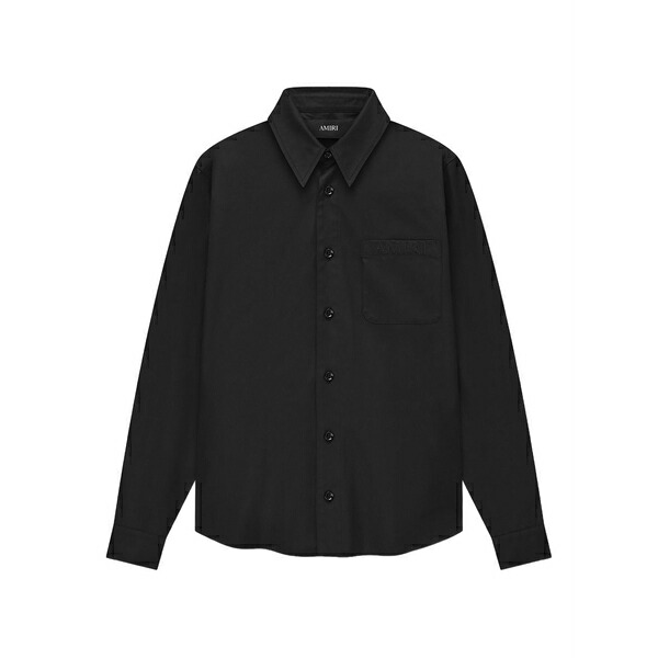 アミリ メンズ シャツ トップス Pocket long-sleeve shirt Black｜asty