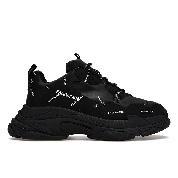 Balenciaga バレンシアガ メンズ スニーカー  【Balenciaga Triple S Allover Logo Black】  大きさ US_7(25.0珊) Black