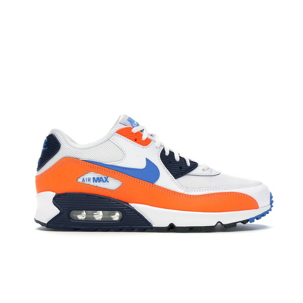 Nike ナイキ メンズ スニーカー  【Nike Air Max 90 White Photo Blue Total Orange】  大きさ US_9(27.0糎) White/Photo Blue-Total Orange-Midnight Navy-Dark Grey