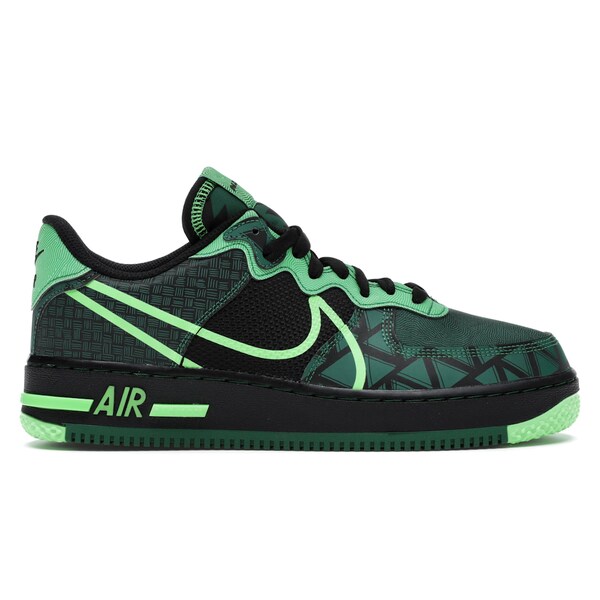 Nike ナイキ メンズ スニーカー  【Nike Air Force 1 React Naija】  大きさ US_8.5(26.5珊) Black/Pine Green-Green Strike