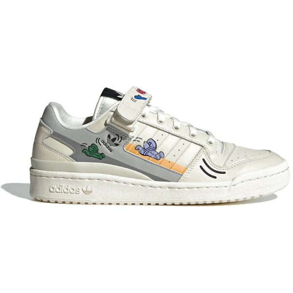 adidas アディダス メンズ スニーカー  【adidas Forum Low Slide White】  大いさ US_10.5(28.5糎) White/Grey/Yellow