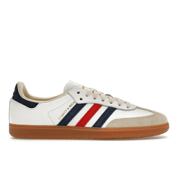 adidas アディダス メンズ スニーカー  【adidas Samba OG Sporty \u0026 Rich USA】  大いさ US_10(28.0糎) Cloud White/Night Indigo/Collegiate Red