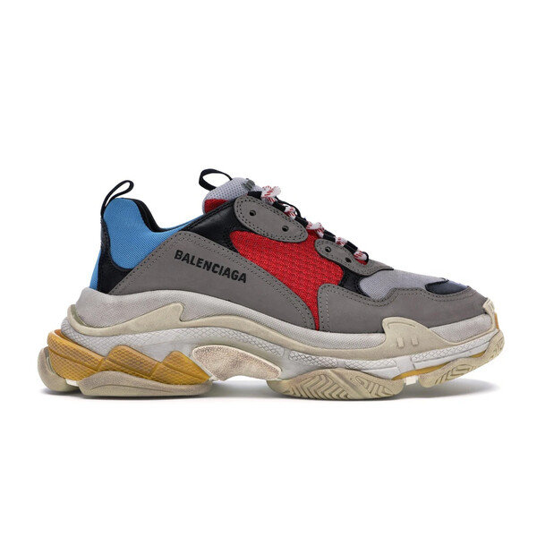 Balenciaga バレンシアガ メンズ スニーカー  【Balenciaga Triple S Grey Red Blue (2018 Reissue)】  大きさ US_6(24.0珊) Grey/Red-Blue