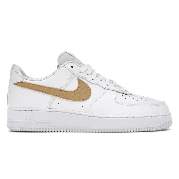 Nike ナイキ メンズ スニーカー  【Nike Air Force 1 Low Pony Hair Snakeskin Club Gold】  大きさ US_10(28.0珊) White/Club Gold