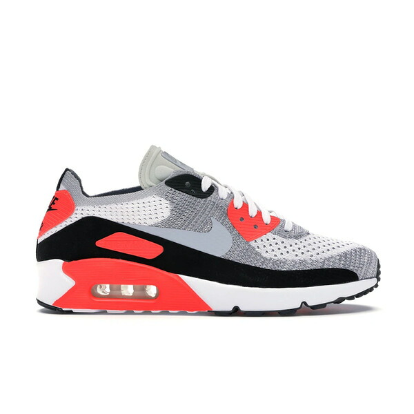 Nike ナイキ メンズ スニーカー  【Nike Air Max 90 Ultra Flyknit 2.0 Infrared】  大いさ US_11.5(29.5糎) White/Wolf Grey-Bright Crimson