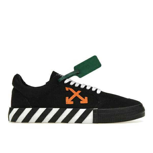 OFF-WHITE 象牙色 メンズ スニーカー  【OFF-WHITE Vulc Low Top Black Orange】  大きさ US_7(25.0珊) Black/Orange