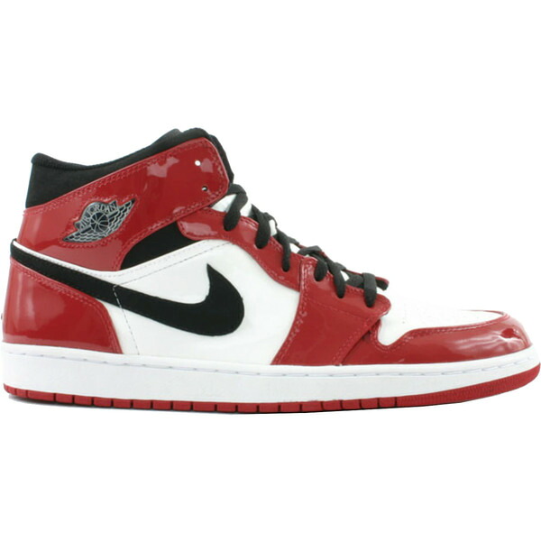 Jordan ジョーダン メンズ スニーカー  【Jordan 1 Retro Chicago Bulls Patent (2003)】  大きさ US_9(27.0珊) White/Varsity Red-Black