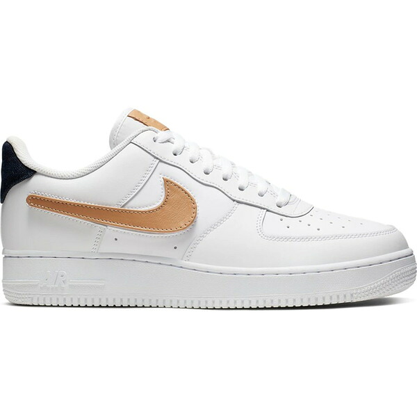Nike ナイキ メンズ スニーカー  【Nike Air Force 1 Low Removable Swoosh Pack White Vachetta Tan】  大いさ US_8(26.0糎) White/Obsidian-Vachetta Tan-White