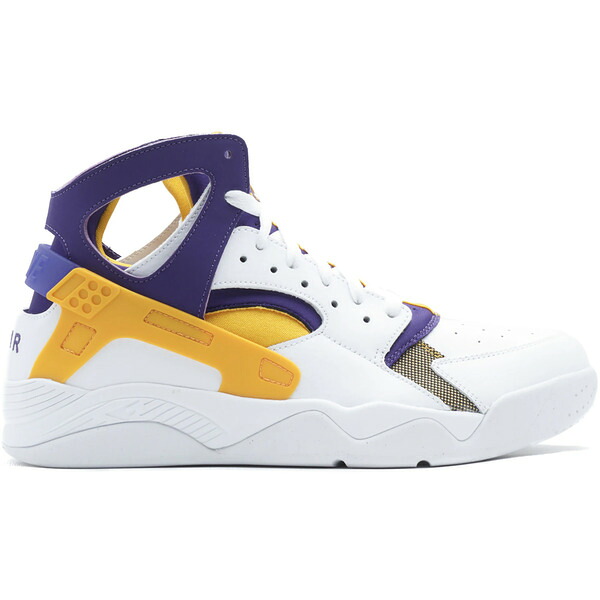 Nike ナイキ メンズ スニーカー  【Nike Air Flight Huarache Lakers】  大いさ US_10(28.0糎) White/University Gold-Court Purple
