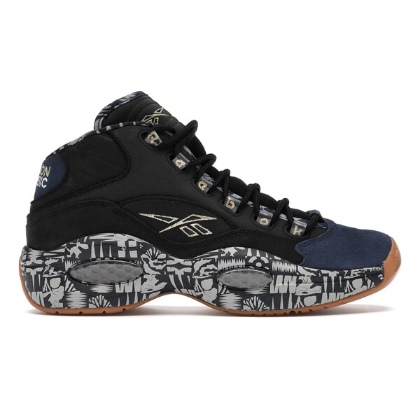 Reebok リーボック メンズ スニーカー  【Reebok Question Mid Iverson Classic】  大きさ US_7(25.0珊) Black/Collegiate Navy-Solid Grey