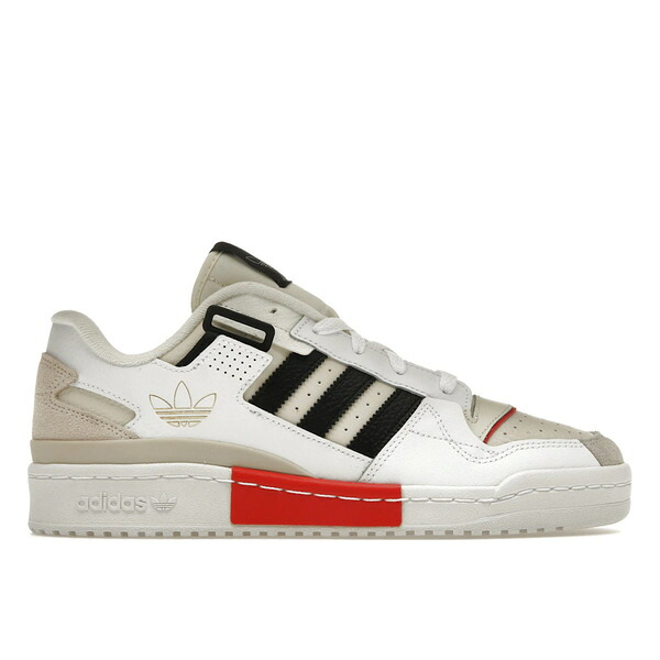 adidas アディダス メンズ スニーカー  【adidas Forum Exhibit Low White Vivid Red】  大いさ US_10.5(28.5糎) Cloud White/Core Black/Vivid Red